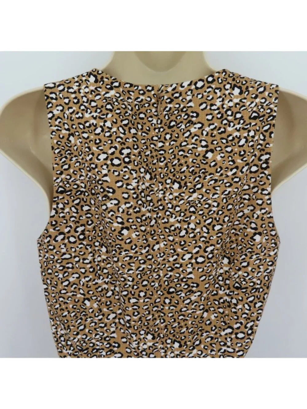 J Crew Women 2 Cheetah Leopard Animal Print Sheath Dress Sleeveless All Cotton